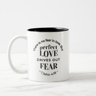 Caneca De Café Em Dois Tons Amor Eterno - 1 Arte de Citação das Escrituras Joh