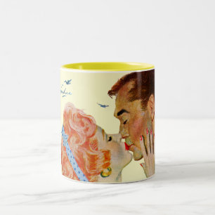 Caneca De Café Em Dois Tons Amor-Golpeado