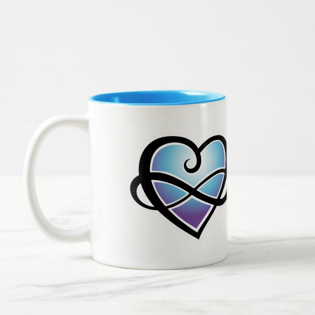 Caneca De Café Em Dois Tons Amor infinito (Esquerda)