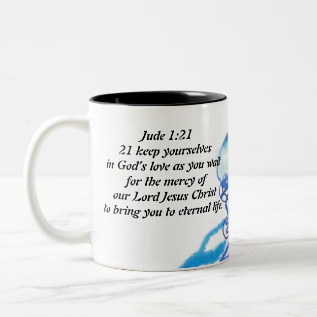 Caneca De Café Em Dois Tons amor jesus (Esquerda)