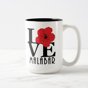 Caneca De Café Em Dois Tons AMOR Malabar 15oz Red Hibiscus
