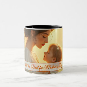 Caneca De Café Em Dois Tons Amor Materno Terno em Luz Florescente