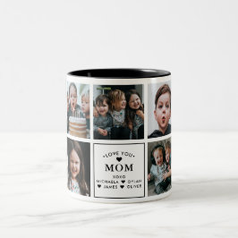 Caneca De Café Em Dois Tons Amor Moderno Você Mãe Presente de Colagem de 9 Fot
