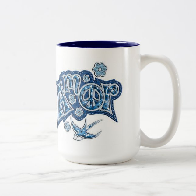 Caneca De Café Em Dois Tons Amor Mug (Direita)
