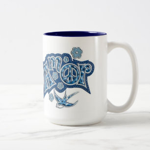 Caneca De Café Em Dois Tons Amor Mug