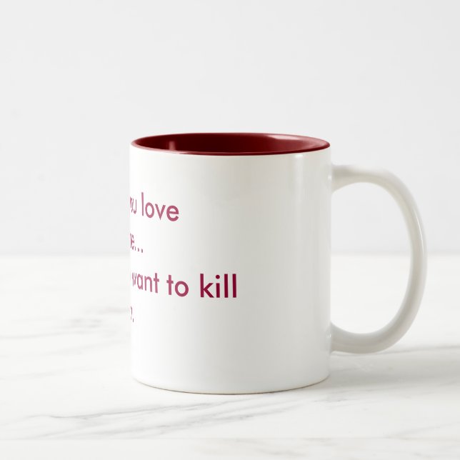 Caneca De Café Em Dois Tons Amor & ódio (Direita)