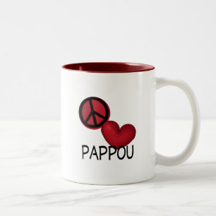 Caneca De Café Em Dois Tons Amor Pappou da paz