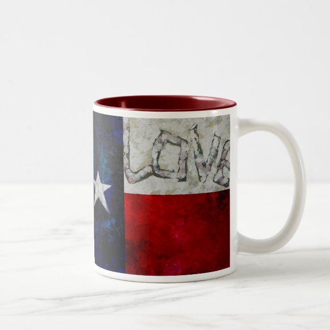Caneca De Café Em Dois Tons Amor para Texas (Direita)