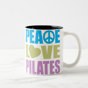 Caneca De Café Em Dois Tons Amor Pilates da paz
