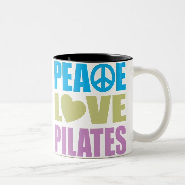 Caneca De Café Em Dois Tons Amor Pilates da paz (Direita)