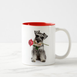 Caneca De Café Em Dois Tons Amor por Schnauzer