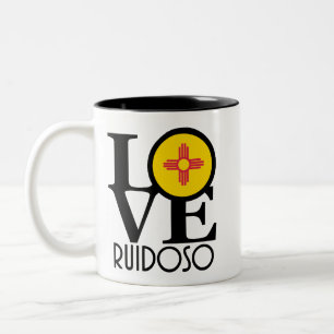 Caneca De Café Em Dois Tons AMOR Ruidoso, NM 11oz