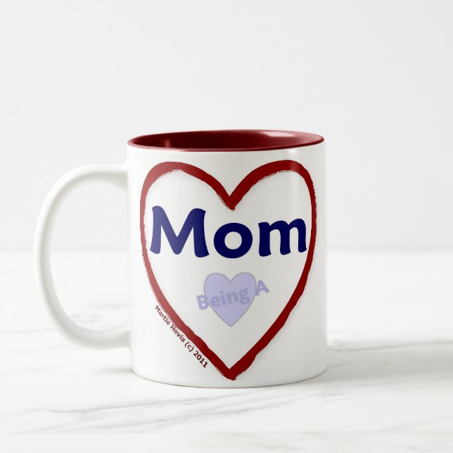 Caneca De Café Em Dois Tons Amor Ser Mãe (Esquerda)