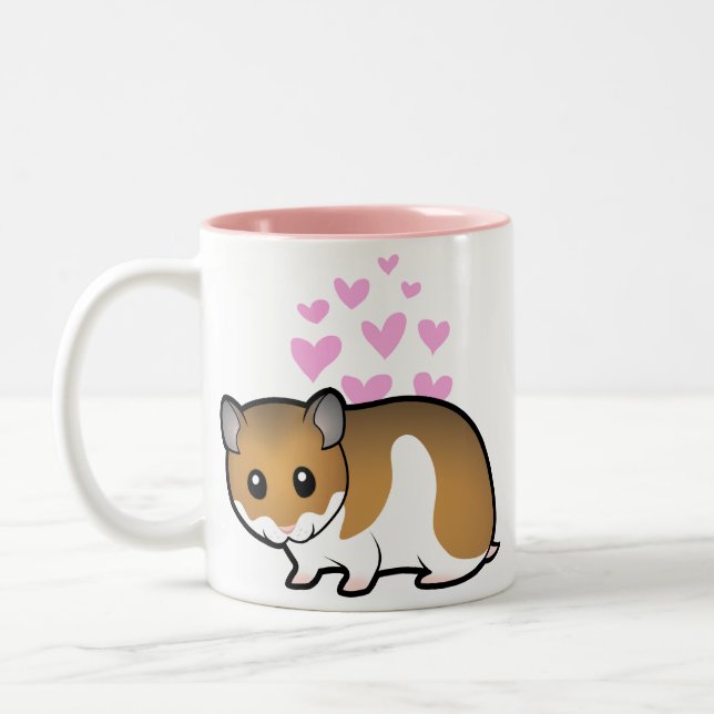Caneca De Café Em Dois Tons Amor sírio do hamster (Esquerda)