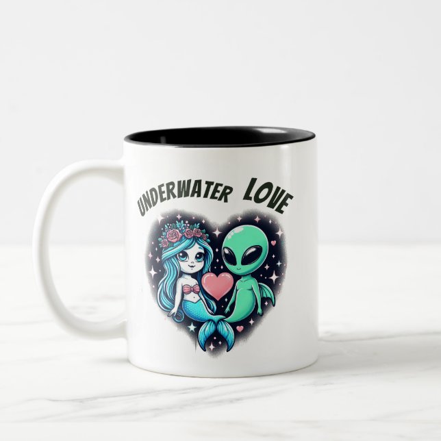 Caneca De Café Em Dois Tons Amor subaquático (Esquerda)