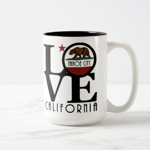 Caneca De Café Em Dois Tons AMOR Tahoe City, Califórnia 15oz