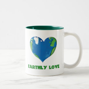 Caneca De Café Em Dois Tons amor terrestre
