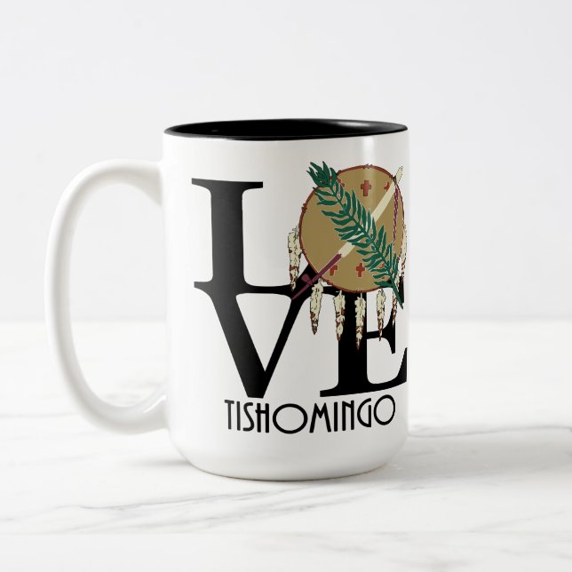 Caneca De Café Em Dois Tons AMOR Tishomingo 15oz (Esquerda)