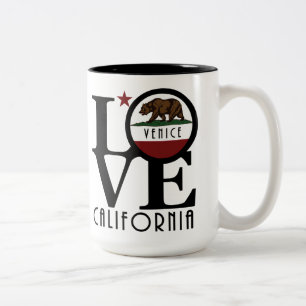 Caneca De Café Em Dois Tons AMOR Veneza Califórnia 15oz