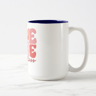Caneca De Café Em Dois Tons Amor vibrante, mais preocupação, menos motivação