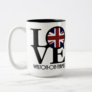 Caneca De Café Em Dois Tons Amor Walton no Tâmisa 15oz