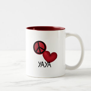 Caneca De Café Em Dois Tons Amor YaYa da paz