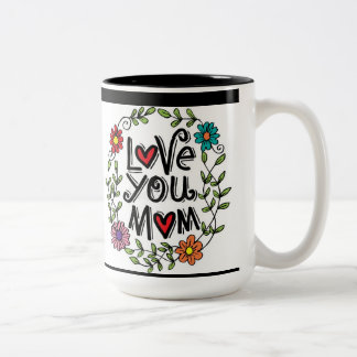 Caneca De Café Em Dois Tons Amour Maternel - Tasse Spéciale Journée des Mères