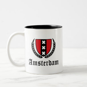 Caneca De Café Em Dois Tons Amsterdam Crest