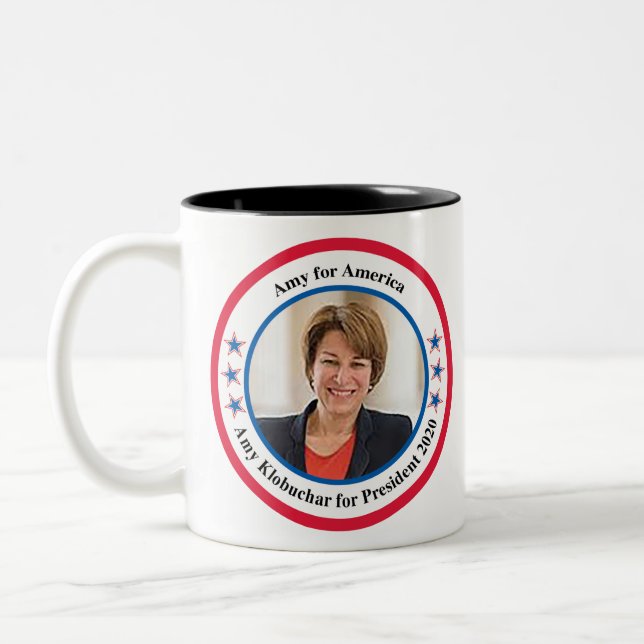 Caneca De Café Em Dois Tons Amy Klobuchar (Esquerda)