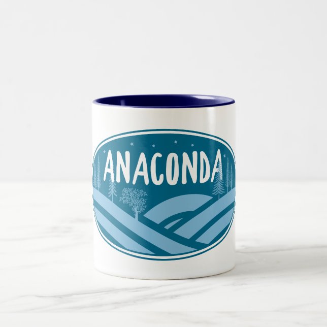 Caneca De Café Em Dois Tons Anaconda Montana ao ar livre (Centro)