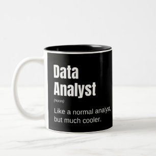 Caneca De Café Em Dois Tons Analista Legal Engraçado do Data Analyst Dizendo