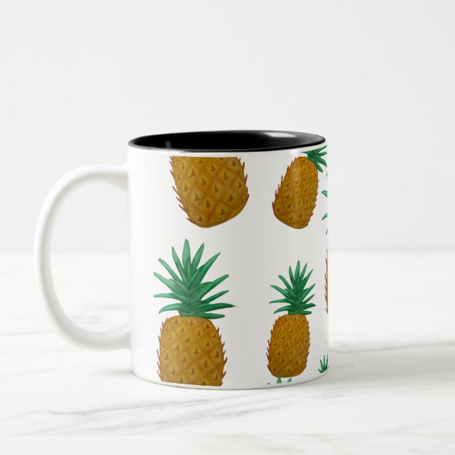 Caneca De Café Em Dois Tons Ananás dançante (Esquerda)
