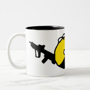 Caneca De Café Em Dois Tons Anarchyball Anarchocapitalista Café Café Tasa Mug