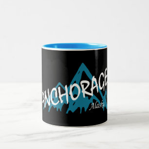 Caneca De Café Em Dois Tons Anchorage Alaska Mounates