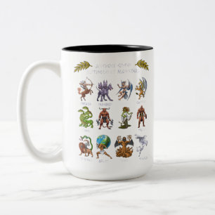 Caneca De Café Em Dois Tons Ancient Greek Mythology Monsters