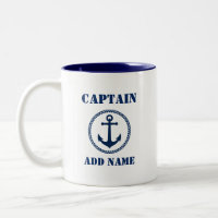Ancoragem do mar azul Capitão Adicionar Nome ou No
