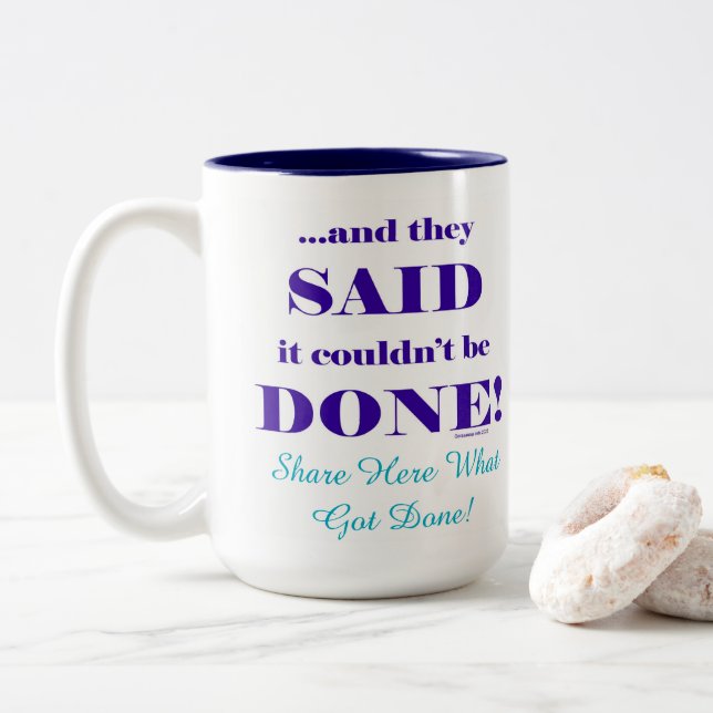 Caneca De Café Em Dois Tons And They Said It Couldn't Be Done! (Com Donut)