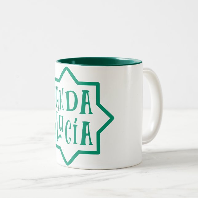Caneca De Café Em Dois Tons Andalucia 5 (Frente Esquerda)