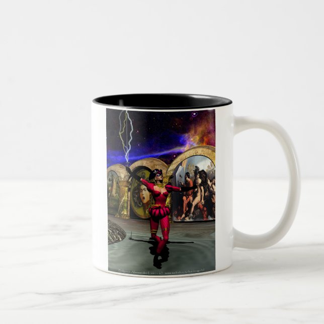 Caneca De Café Em Dois Tons ANDROID BALÉ, Ficção científica (Direita)