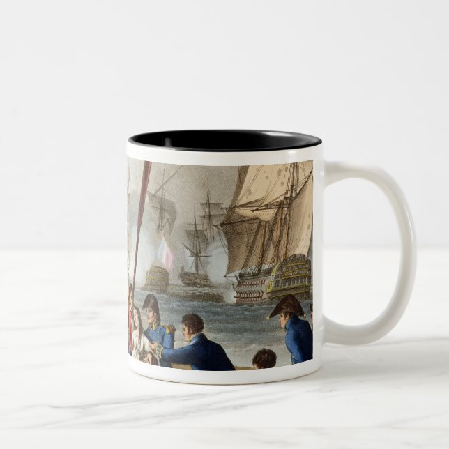 Caneca De Café Em Dois Tons Anedota na batalha de Trafalgar (Direita)