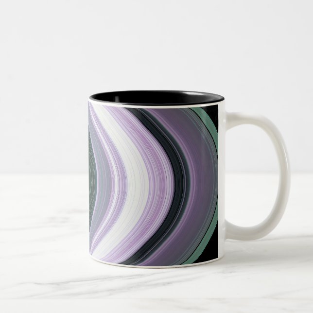 Caneca De Café Em Dois Tons Anéis de Saturno (Direita)