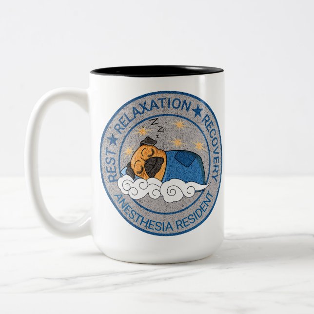 Caneca De Café Em Dois Tons Anestesia Cuja Anestesia/Recuperação do Descanso R (Esquerda)