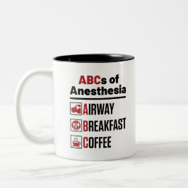 Caneca De Café Em Dois Tons Anestesiologista Anestesiologia Médica Enfermeira