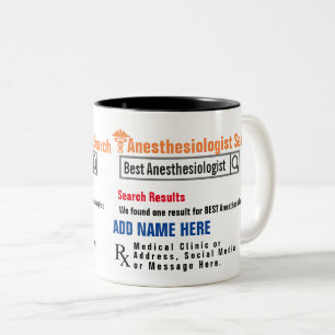 Caneca De Café Em Dois Tons Anestesiologista Busca com Presente Mug
