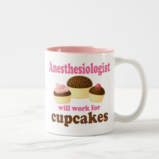 Caneca De Café Em Dois Tons Anesthesiologist engraçado (Direita)