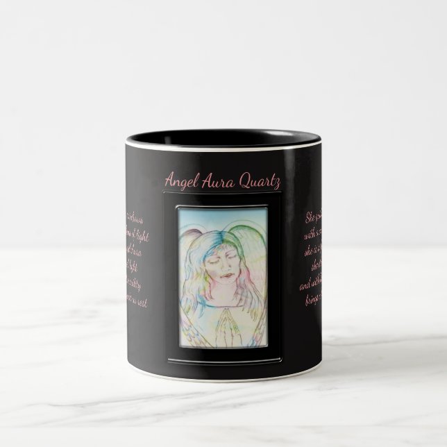 Caneca De Café Em Dois Tons Angel Aura Quartz Fairy (Centro)