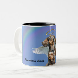 Caneca De Café Em Dois Tons Angel Dachshund Lembrança Café Mug