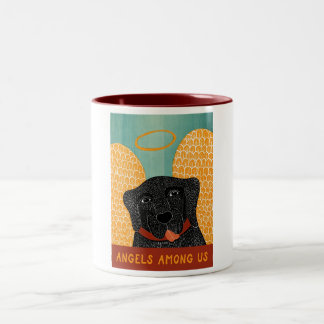 Caneca De Café Em Dois Tons Angel Dog Black Angels Entre Nós