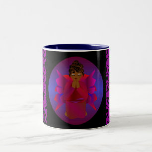 Caneca De Café Em Dois Tons "Angel Girl" - Personalizável