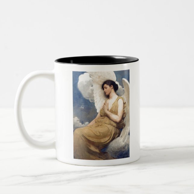Caneca De Café Em Dois Tons Angel White Winged Figura Abbott Handerson Thayer (Esquerda)
